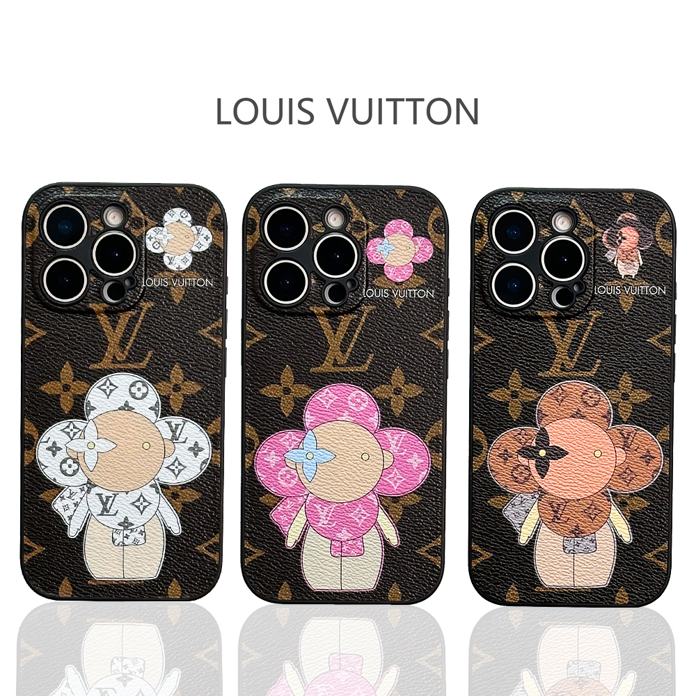 潮牌太阳花iphone16手机壳老花12/13/14皮质果15promax手机壳高级