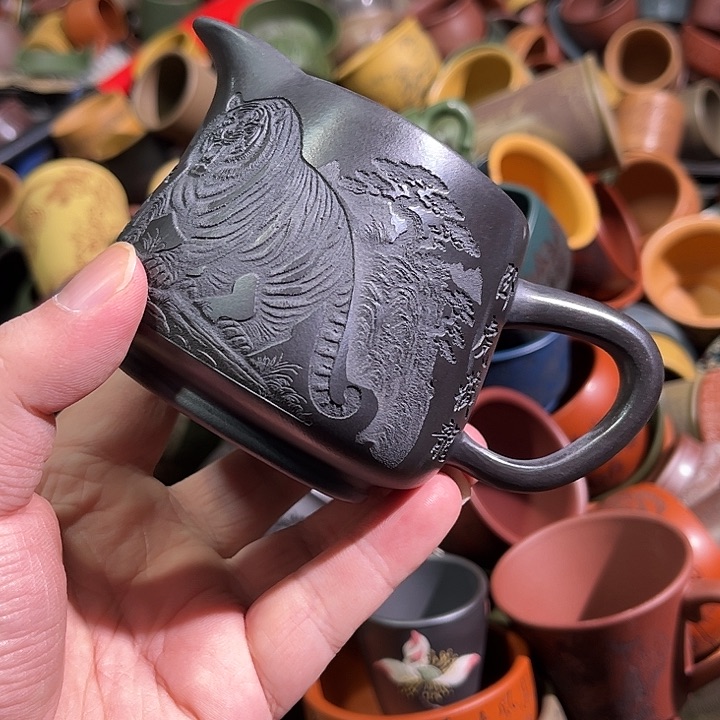 紫砂茶杯全手工紫砂主人杯