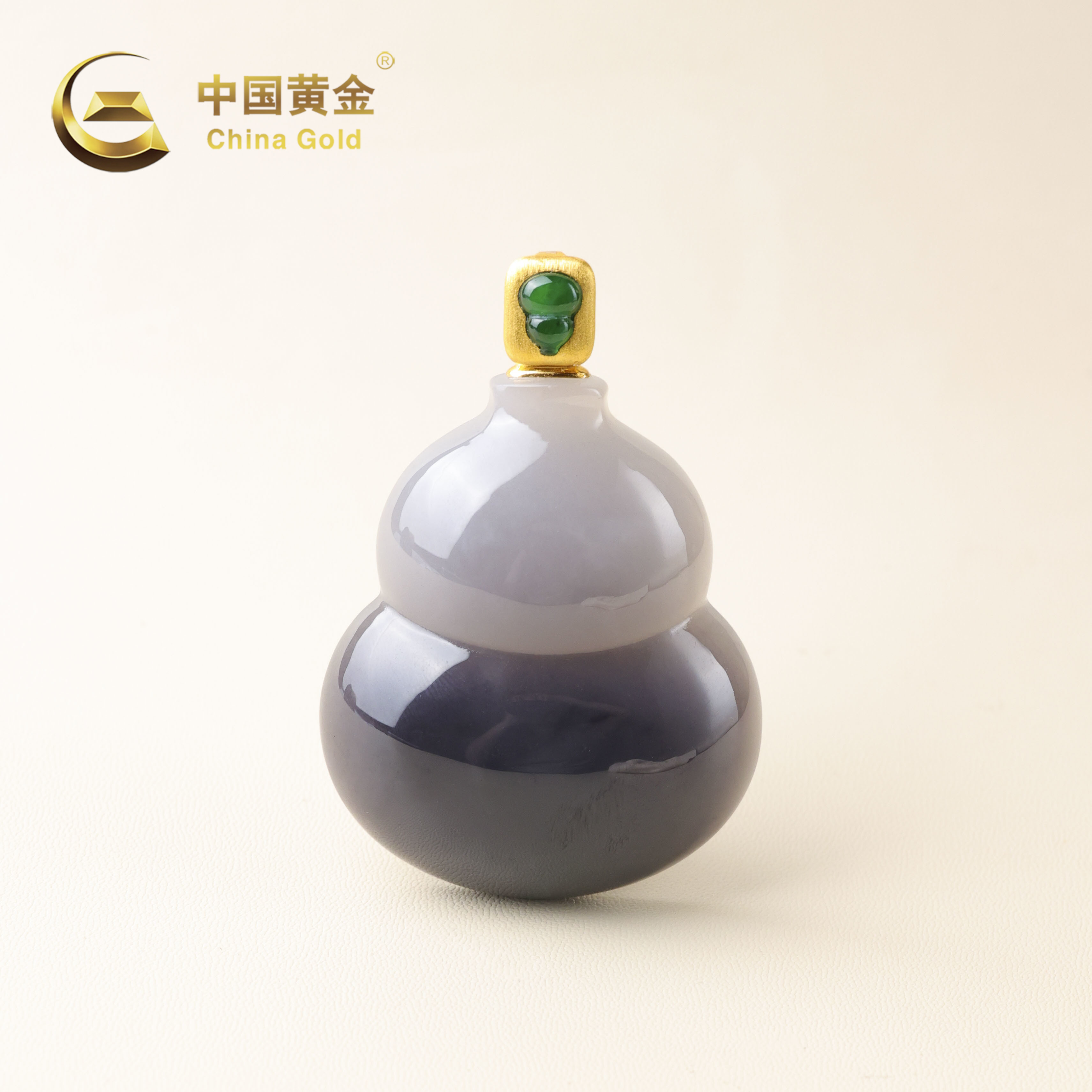 【中国黄金】福熙 | 和田玉*吊坠*18K金镶嵌-D10519-Y
