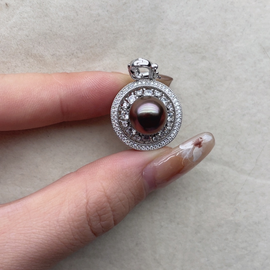 银S925镶嵌颈饰海水珍珠R122