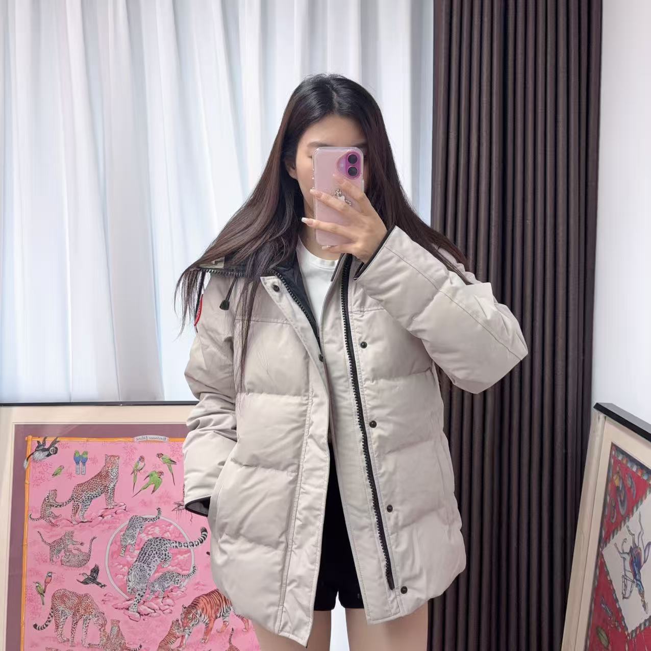 95新 CANADA GOOSE 麦殿/羽绒服180灰色/251206CYE3Q02