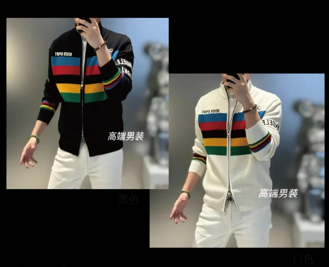 2025年秋冬新款时尚休闲百搭男女同款拉链开衫毛衣1213