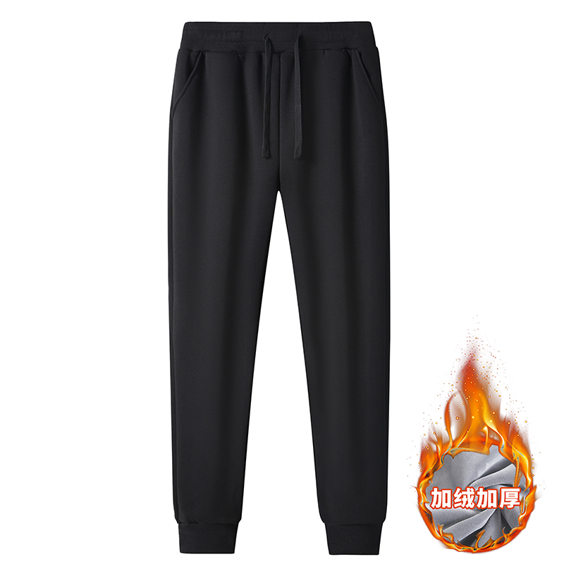 休闲裤微弹秋季商务休闲厚款卫裤加绒外穿秋冬冬季