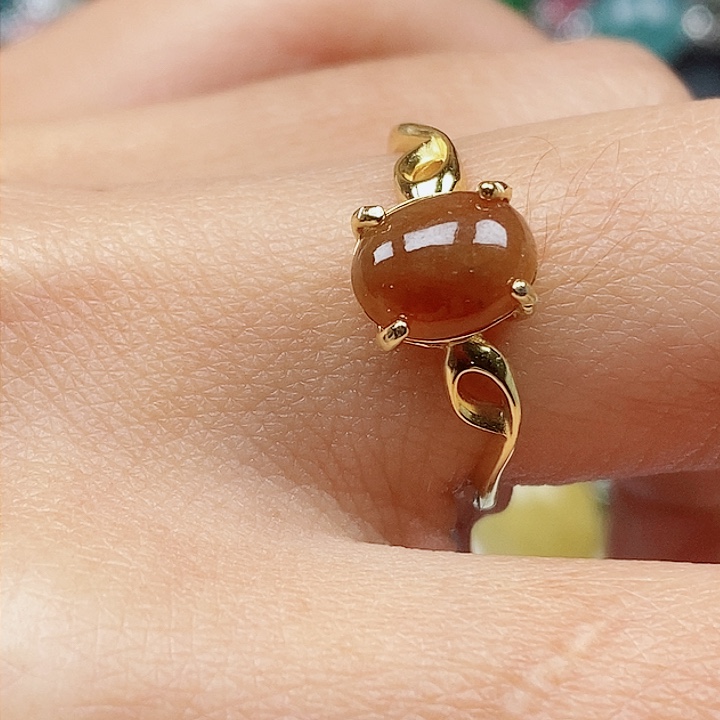 翡翠戒指银S925镶嵌戒指