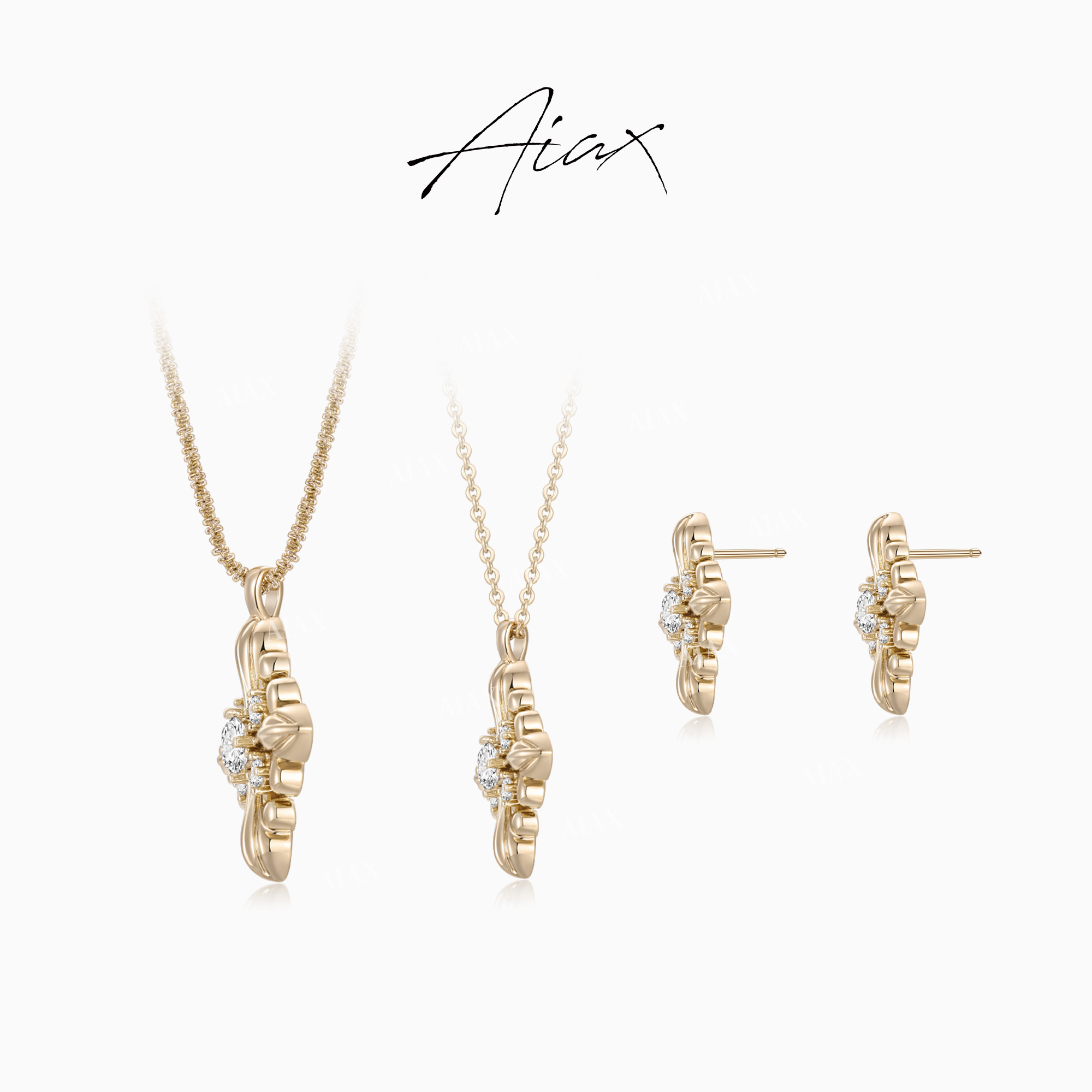 AIAX秋上新【鸢尾花】时尚明星同款饰品项链TSJ7876