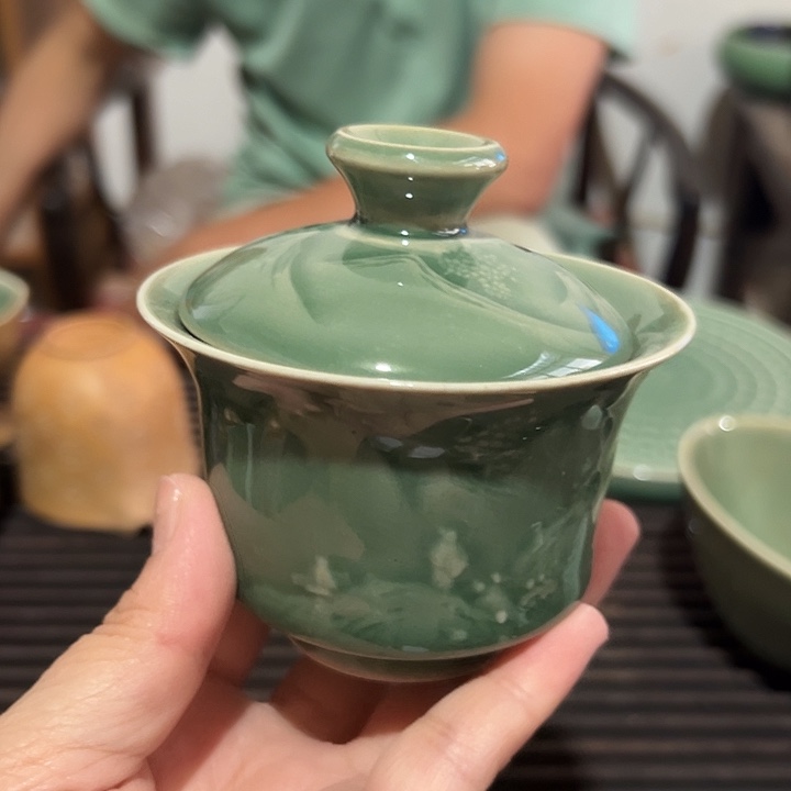龙泉云间青瓷小米茶器