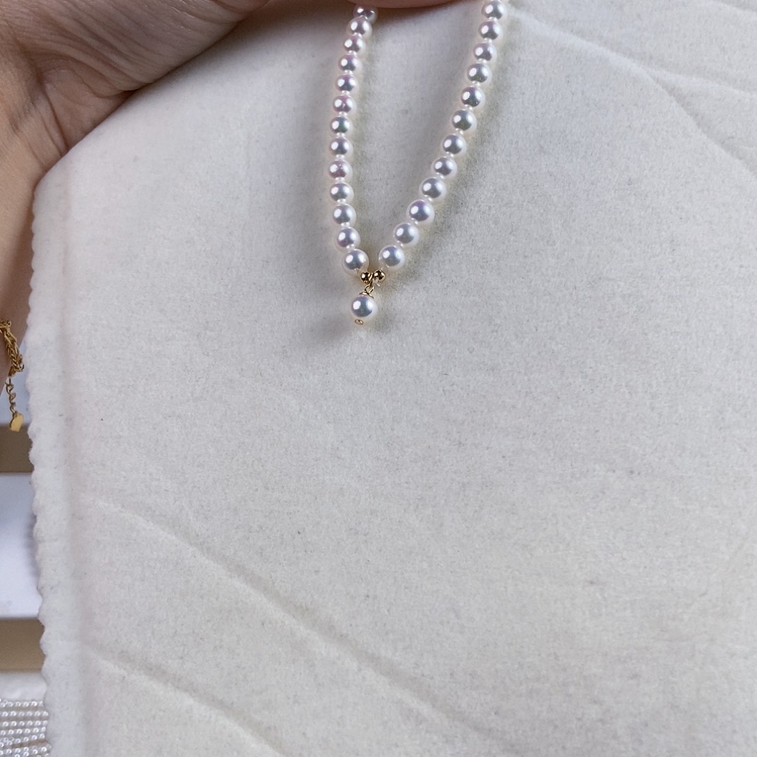 淡水珍珠手绳18K金镶嵌