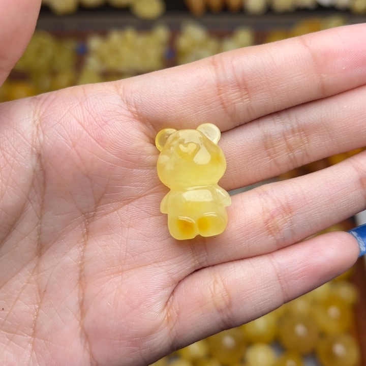 蜜蜡未镶嵌珠宝奇石172-天然蜜蜡原矿新蜡俏色