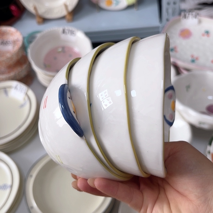 瓷片瑕疵特价陶瓷米饭碗