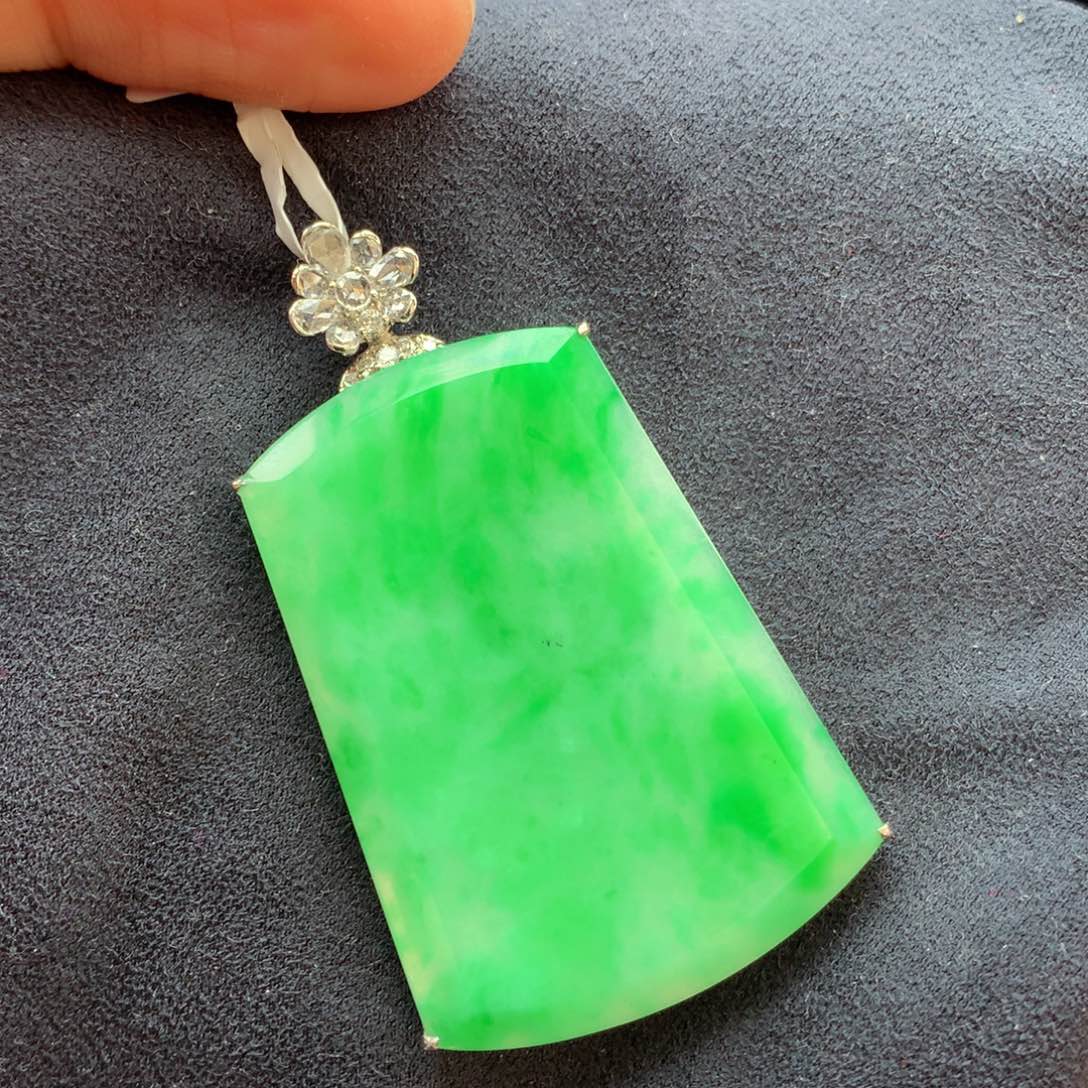 翡翠颈饰铂Pt950镶嵌上新