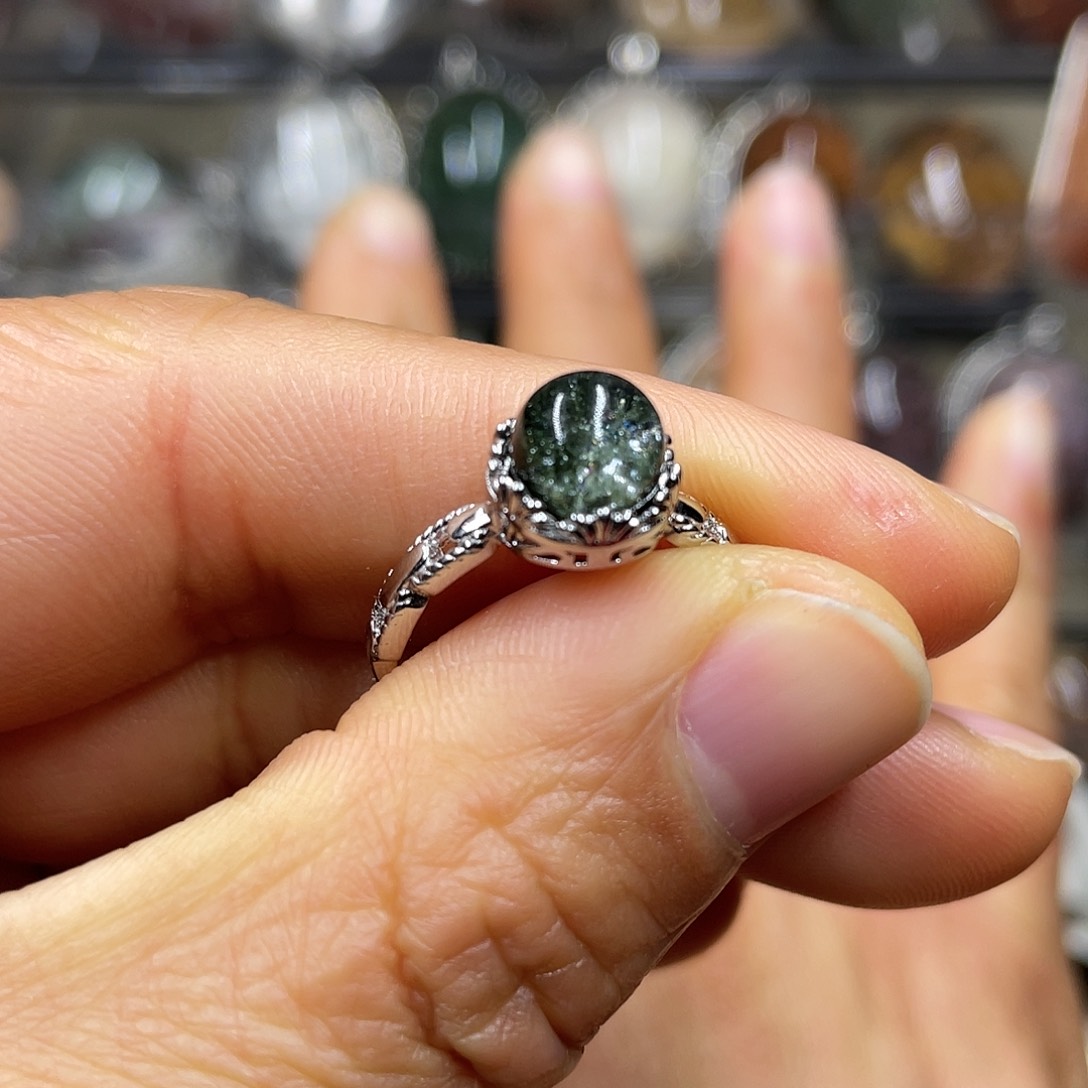 【闪购商品】水晶珠宝半成品银S925镶嵌戒指