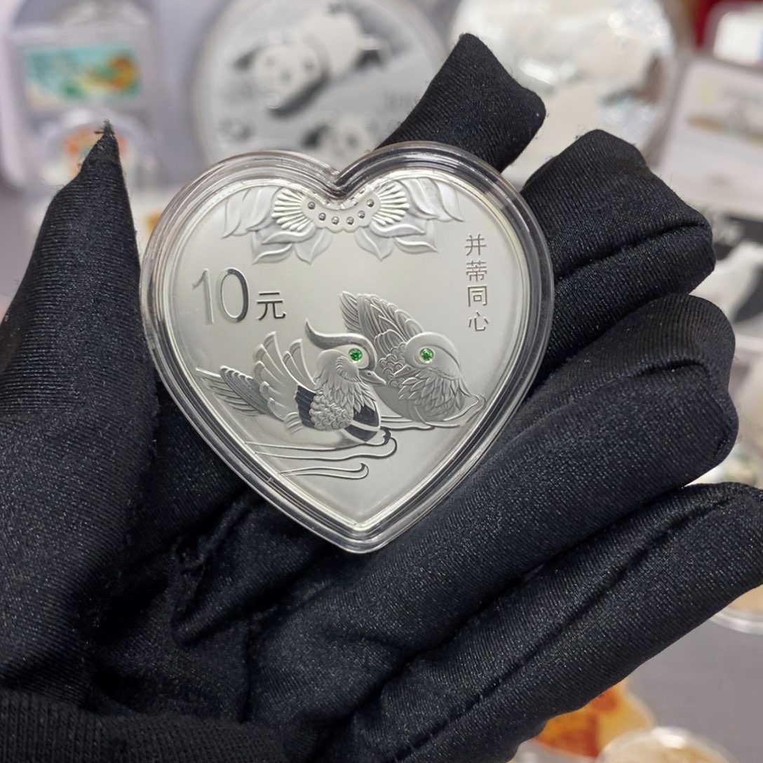 纯银16并蒂同心带证书