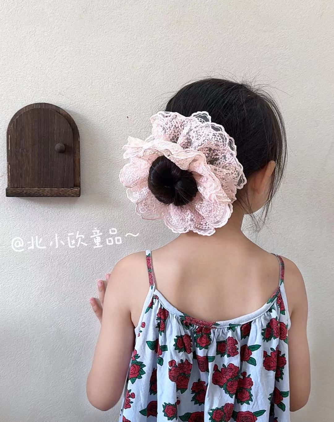 新款甜美韩版4层蕾丝绣球肠圈发圈法式大号高弹力气质超仙可爱