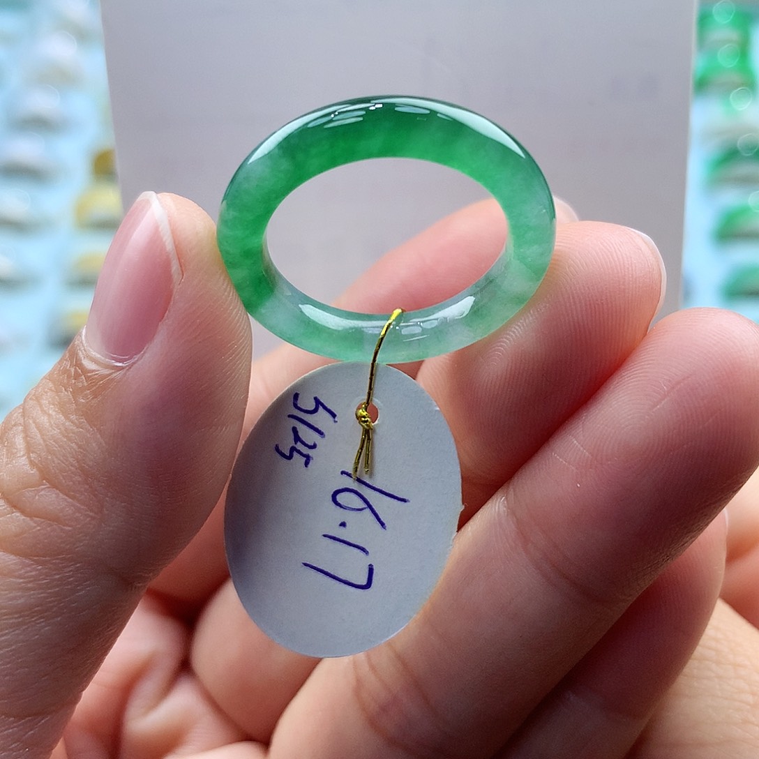 翡翠戒指未镶嵌1617圈