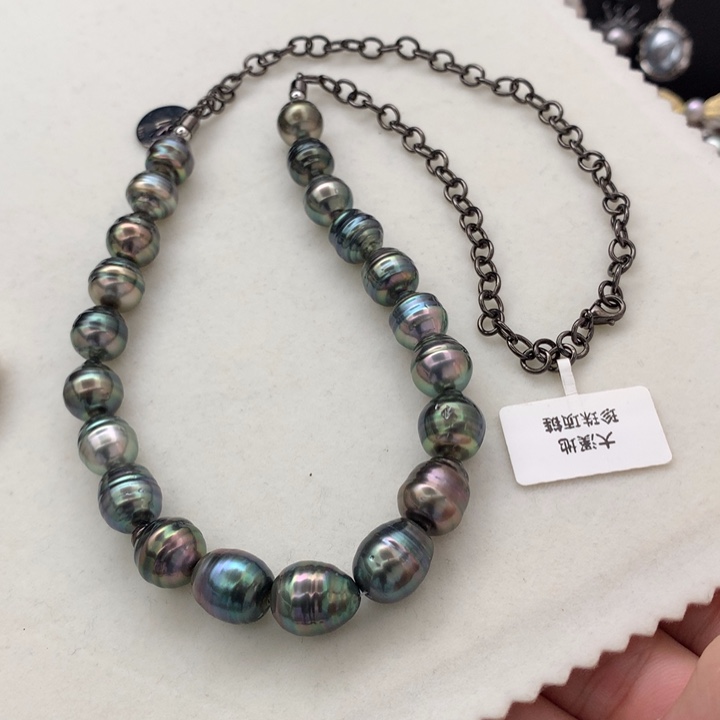 银S925镶嵌项链海水珍珠