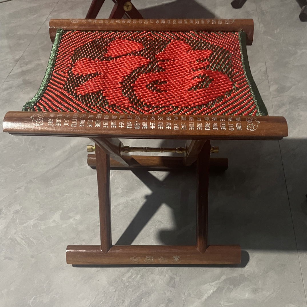 进口花梨木高档礼品马扎，进口高档花梨木，纯手工制作，户外闲坐