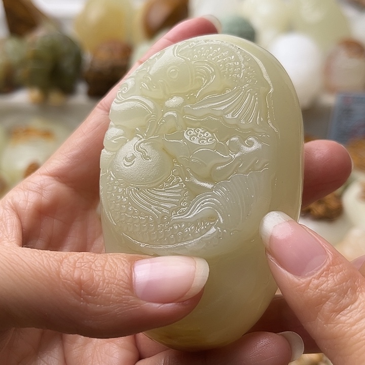 石材古青石不退换鱼