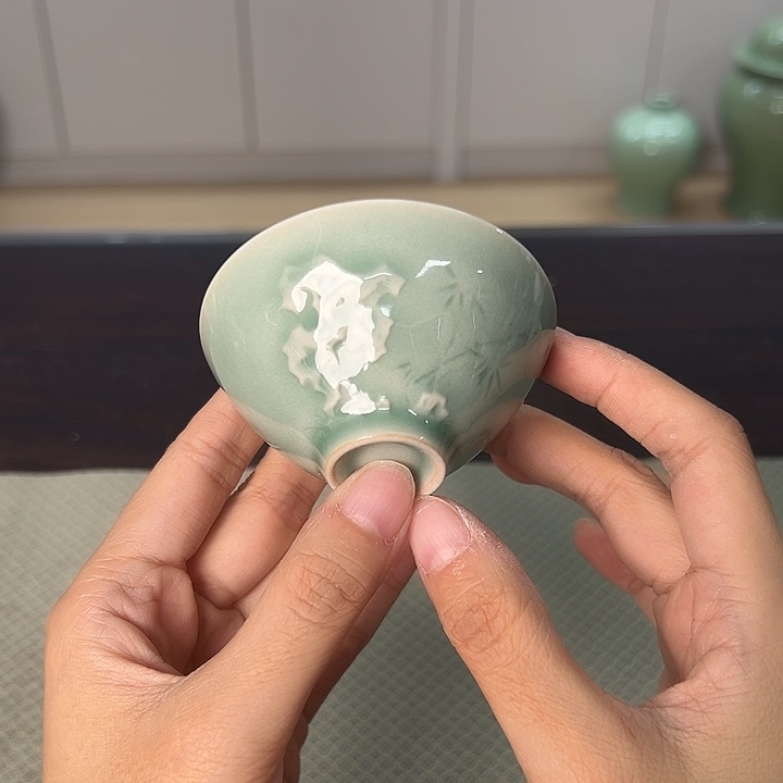 龙泉云间青瓷小米茶器