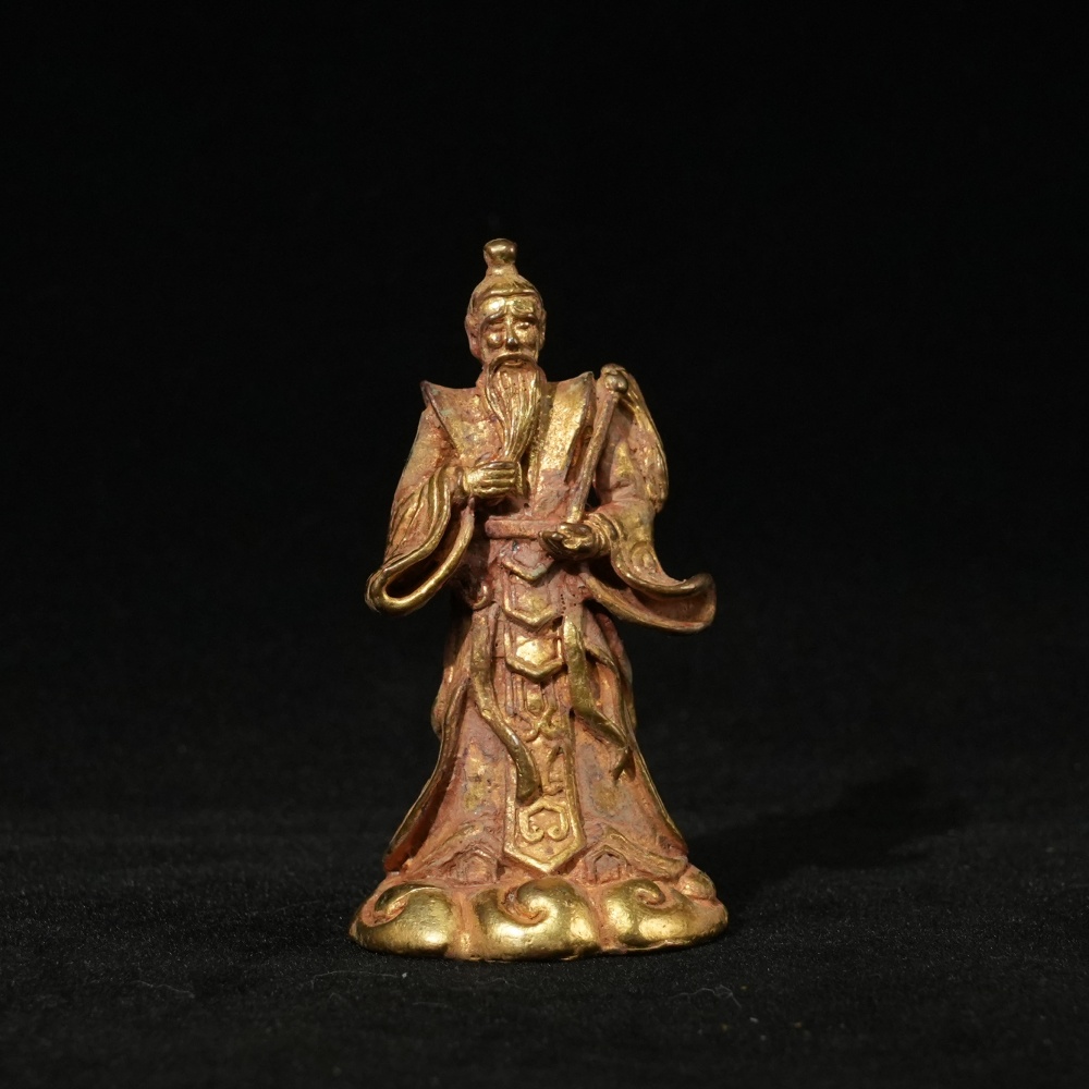 lot62021 清代 铜鎏金太上老君像