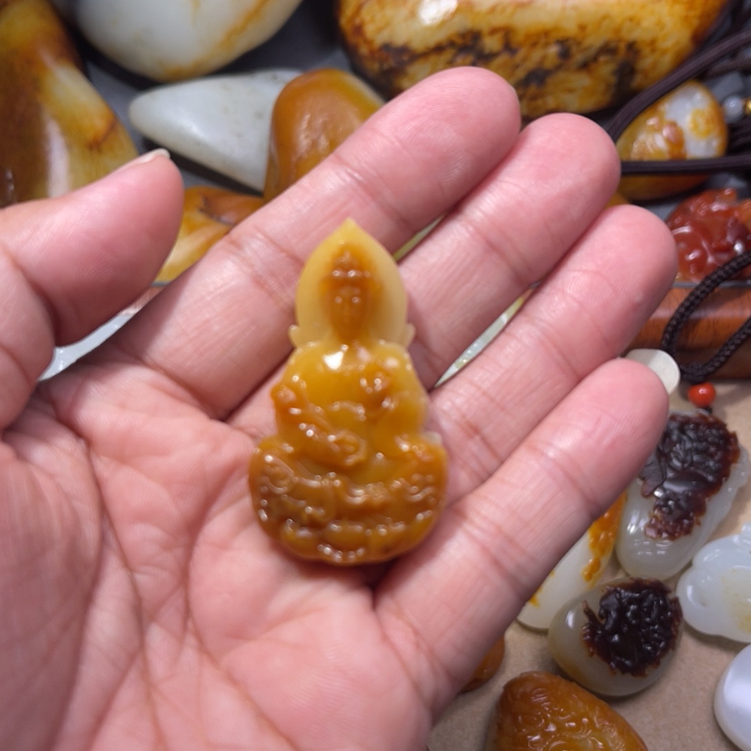 和田玉挂件未镶嵌火*凰