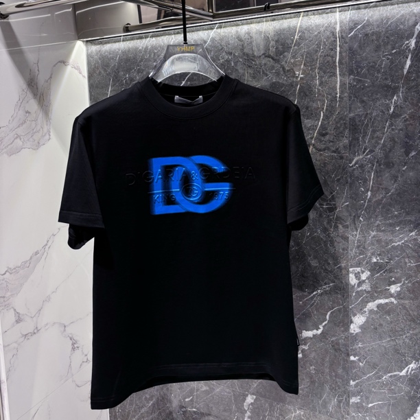 DG迪嘎雅男士2025春夏短袖T恤上衣微阔匹马棉