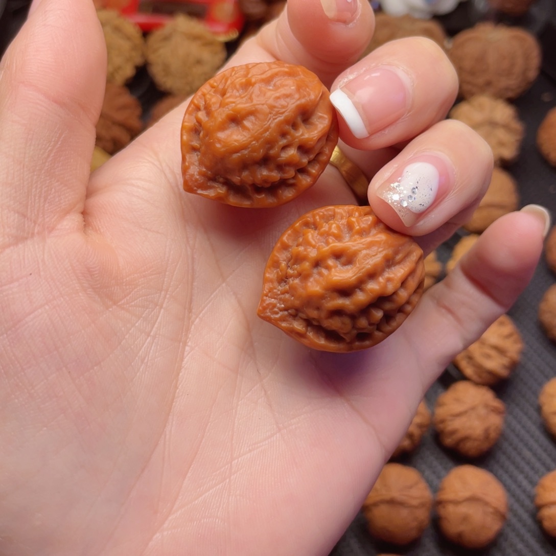 乔***蛋文玩核桃把件芭蕉扇