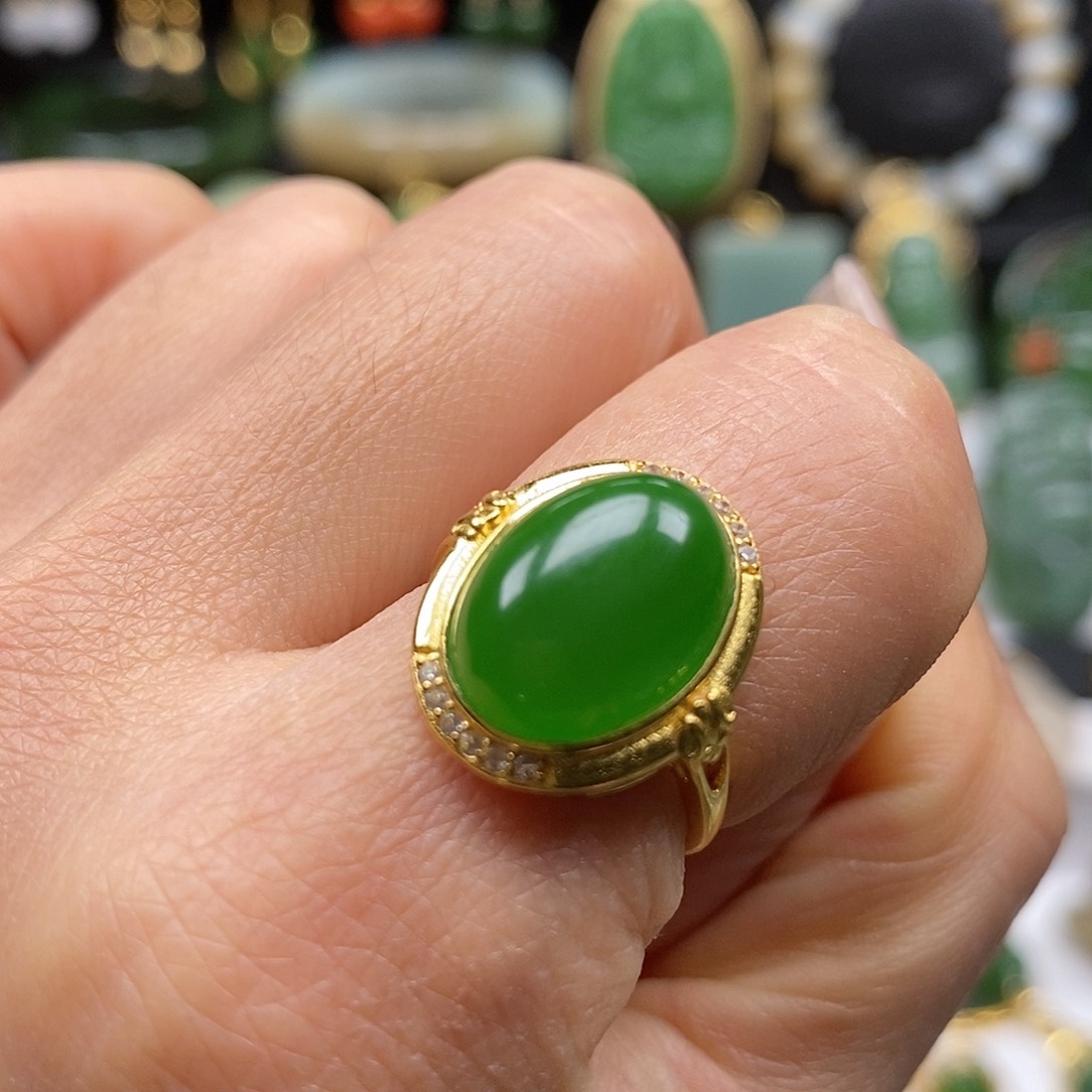 和田玉颈饰银S925镶嵌