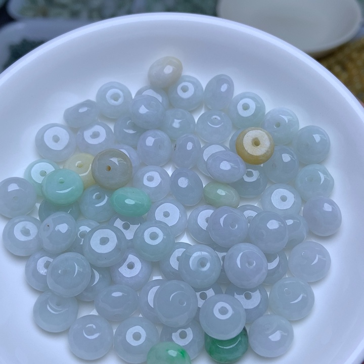 散珠翡翠卡6乘9冰鼓珠10个