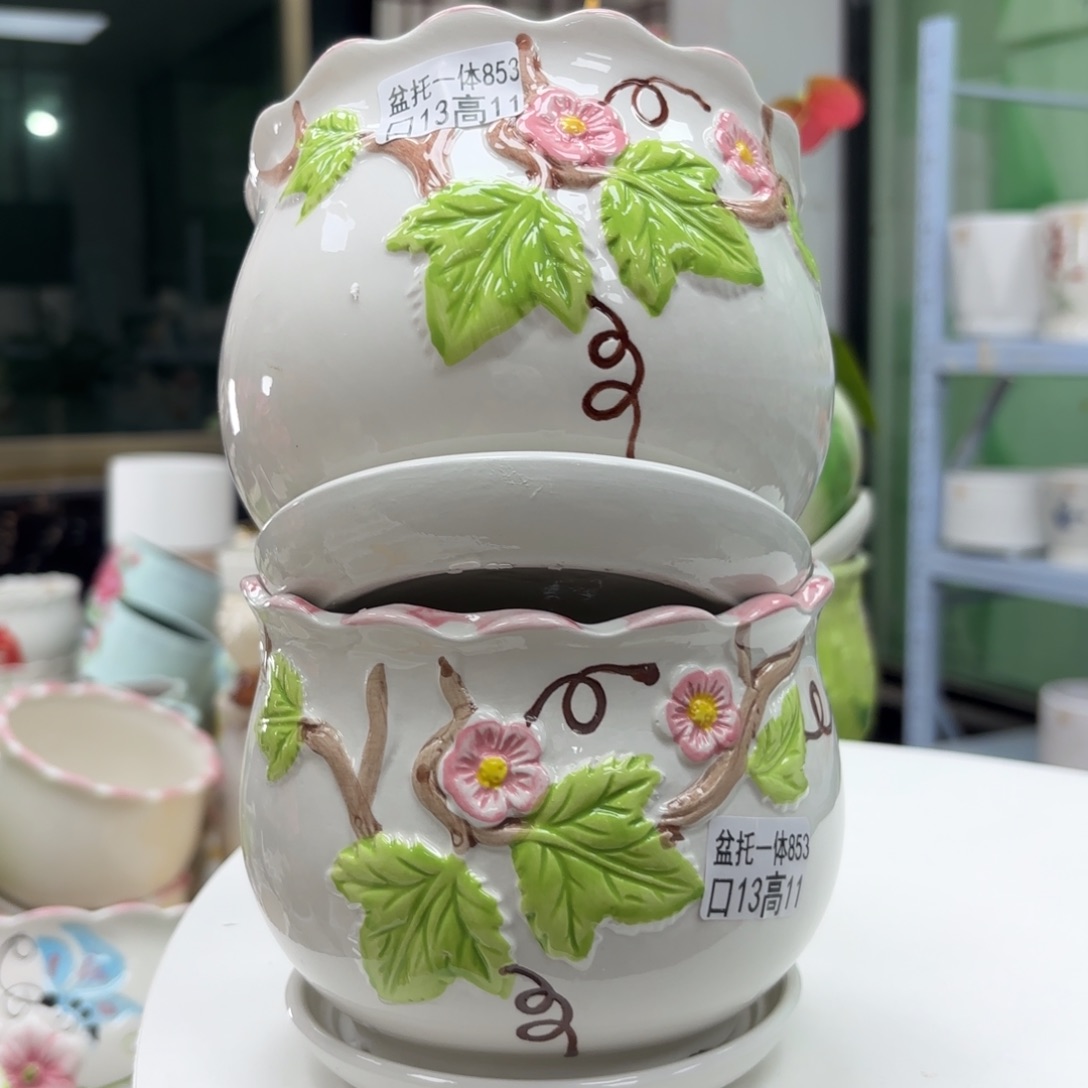 @夏西陶瓷花盆@@5853