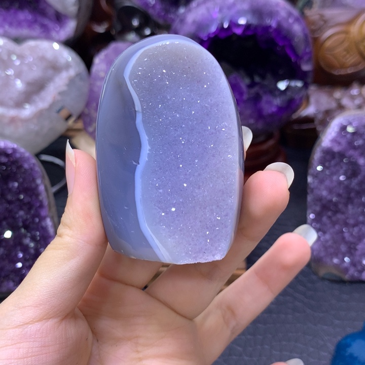 紫晶珠宝半成品未镶嵌