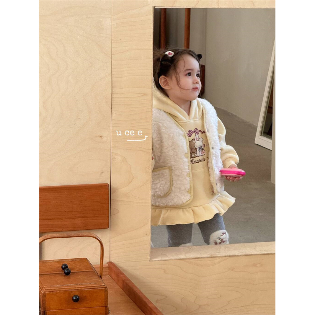 釉兮·25冬~连帽卡通卫衣K2959（童装汉服）黄