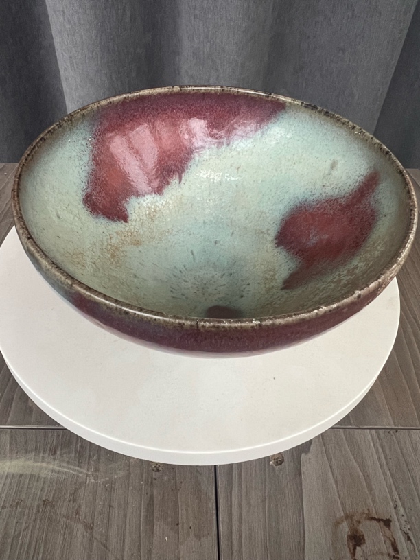 钧官窑斗笠大碗纯手工20x10.5