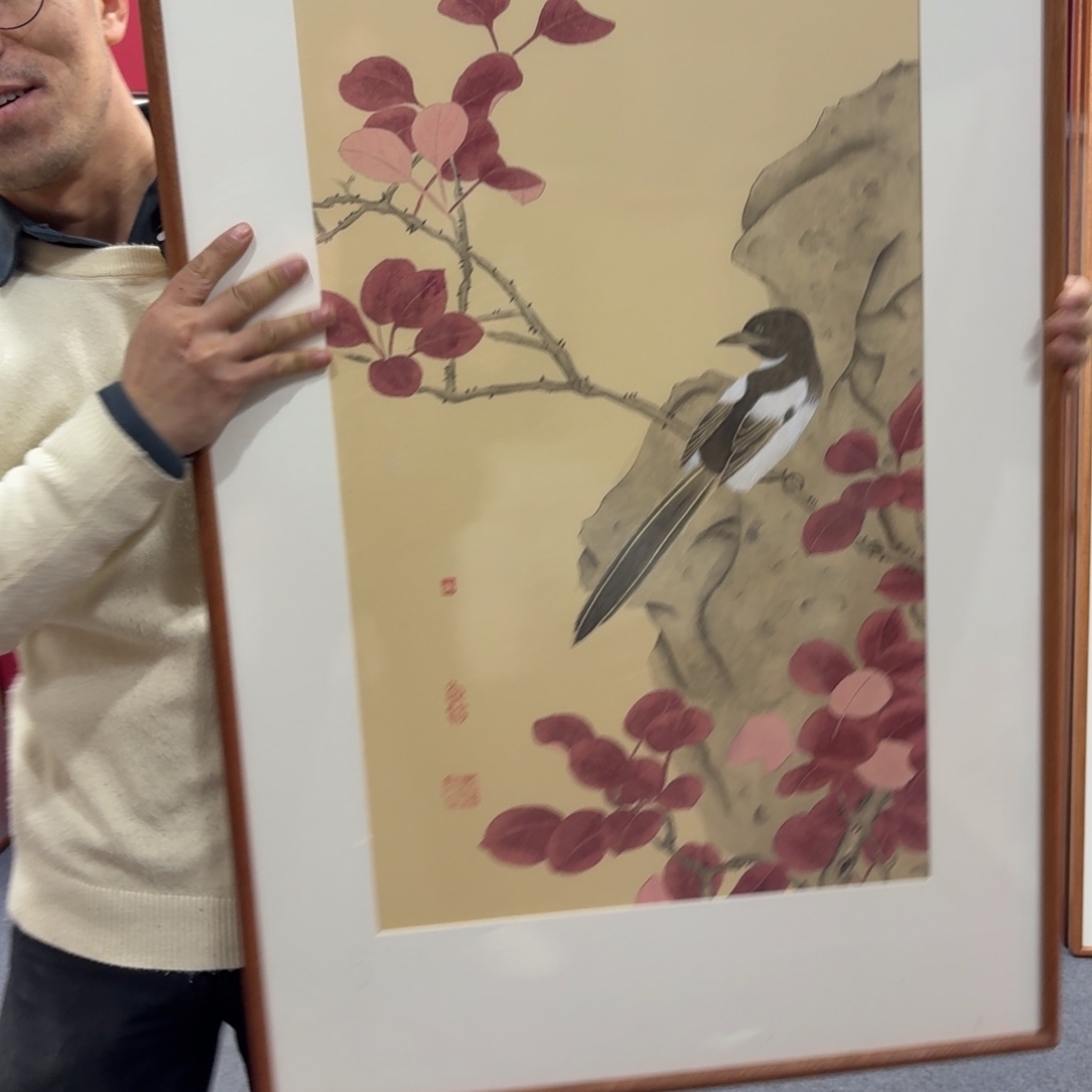 国画带框绘画120/60尺寸