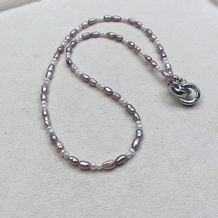 淡水珍珠颈饰银S925镶嵌