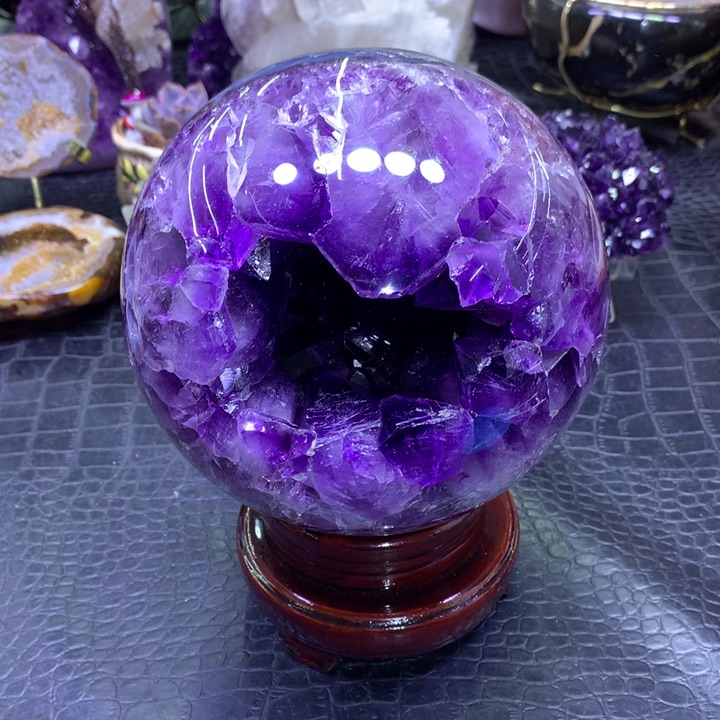 水晶福利紫晶开口笑未镶嵌a***n