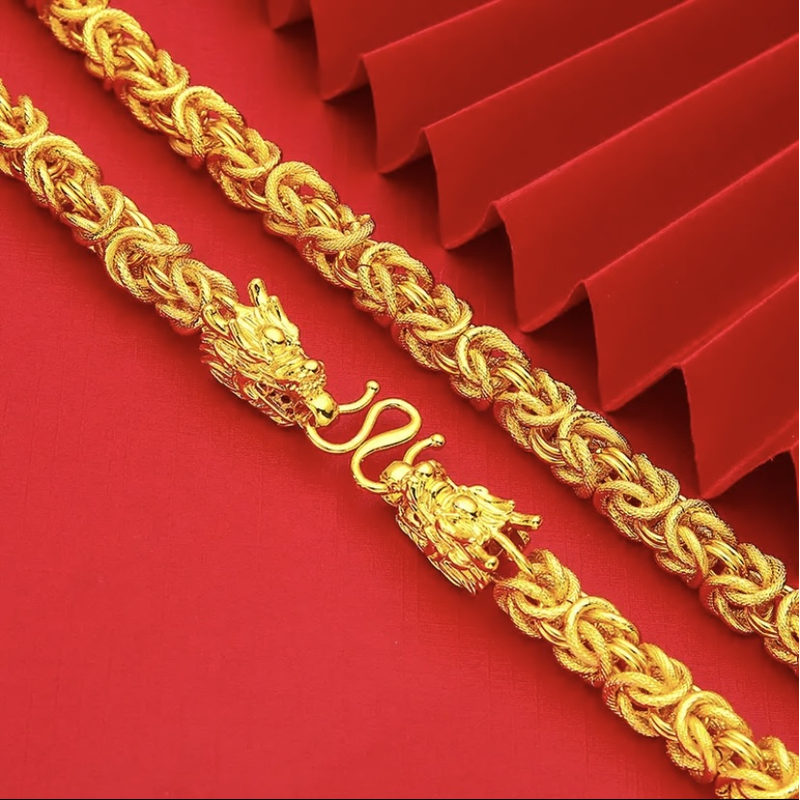 合金项链 【龙骨项链】男士男款时尚潮流大气经典霸气素款百搭粗款