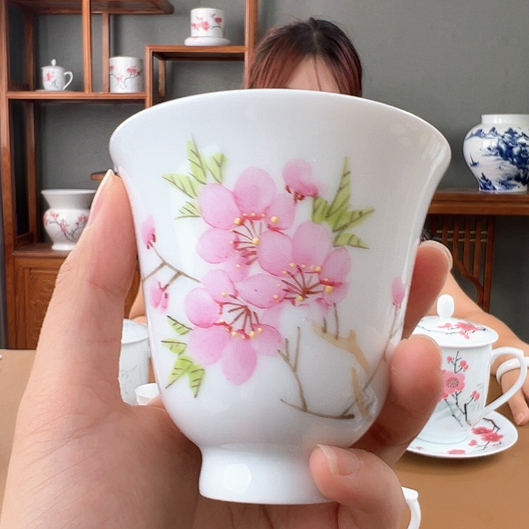 水点桃花 大号铃铛杯