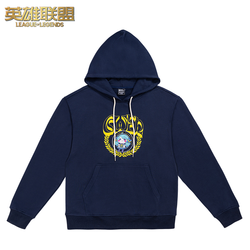 英雄联盟LOL 萌友系列 格温连帽卫衣印花男女同款百搭游戏周边