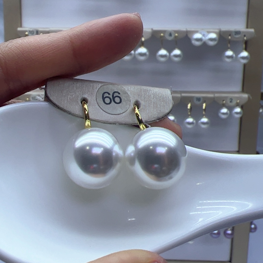 淡水珍珠耳饰18K金镶嵌