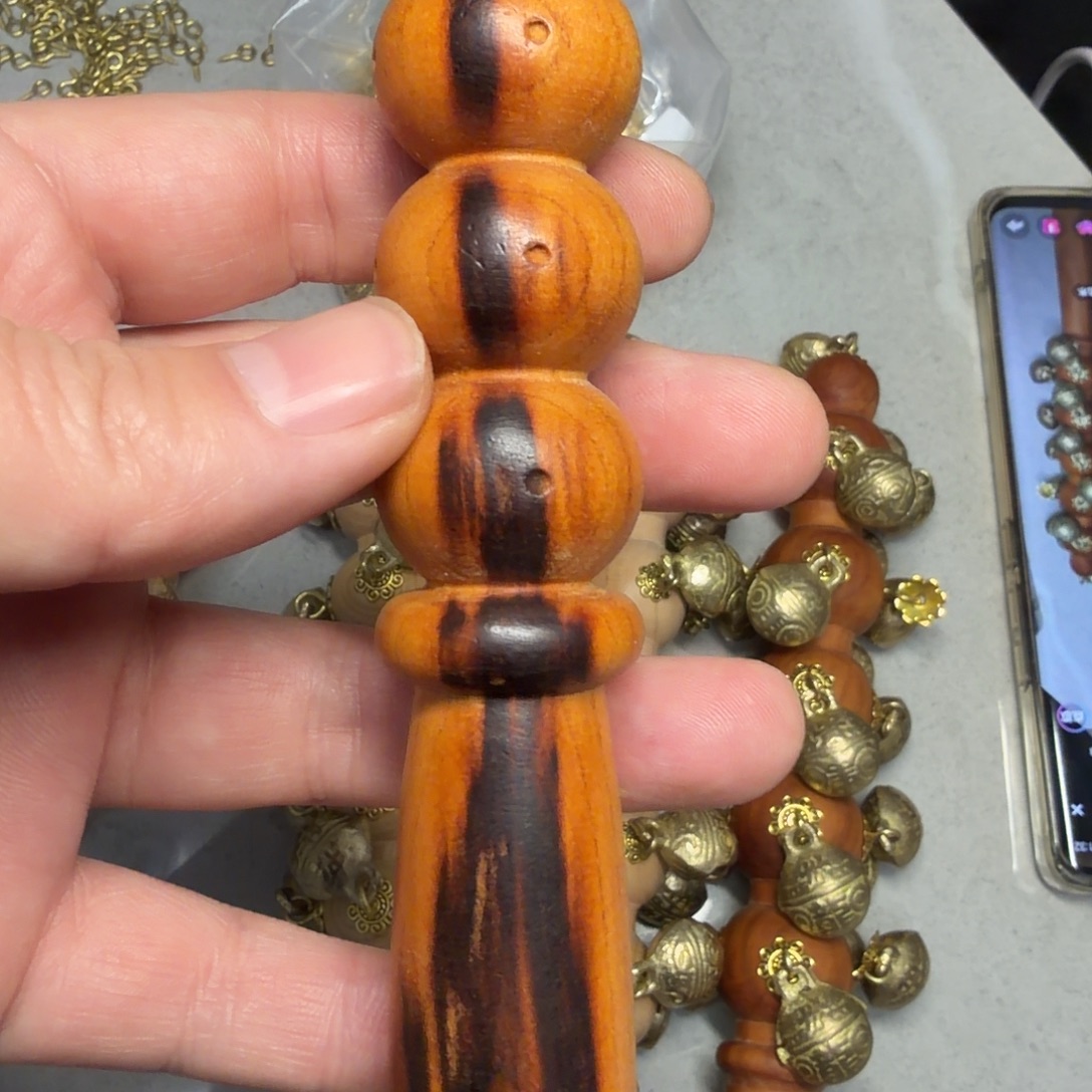 风***瀛桃木16厘米雷击木哗啦棒