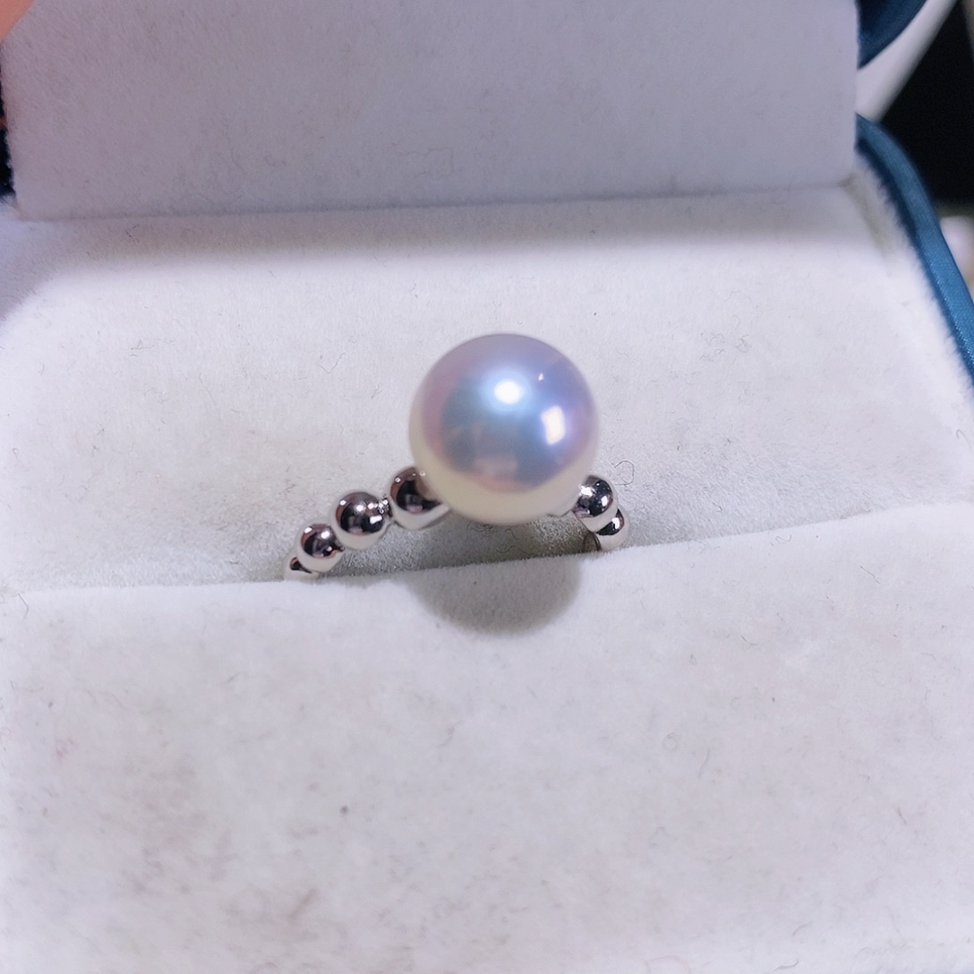 淡水珍珠戒指银S925镶嵌