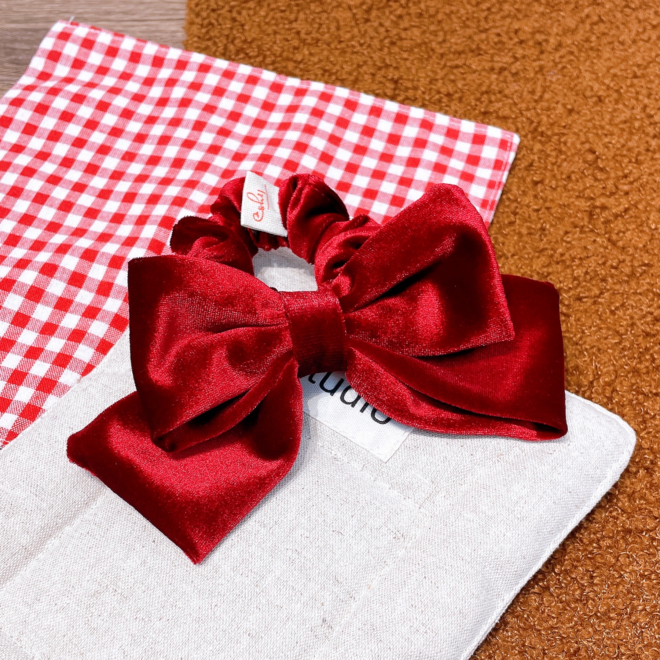 【恩姐专属】新年红丝绒蝴蝶结在逃公主肠圈发箍发饰气质夹子鸭嘴夹