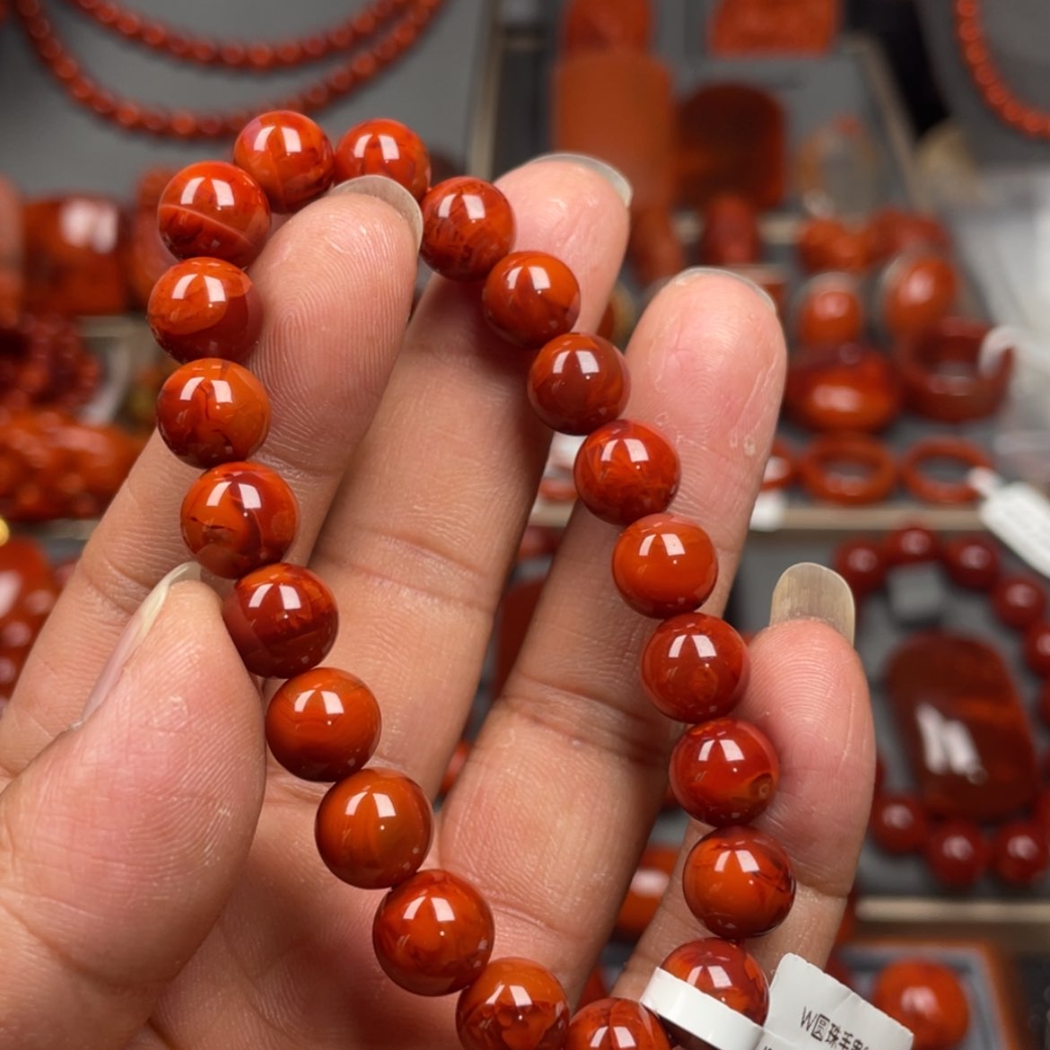 【闪购商品】南红玛瑙未镶嵌珠宝奇石单圈9