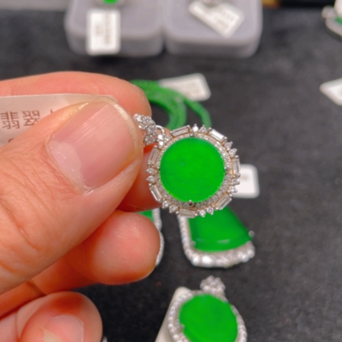 【闪购商品】翡翠颈饰银S925镶嵌吊坠