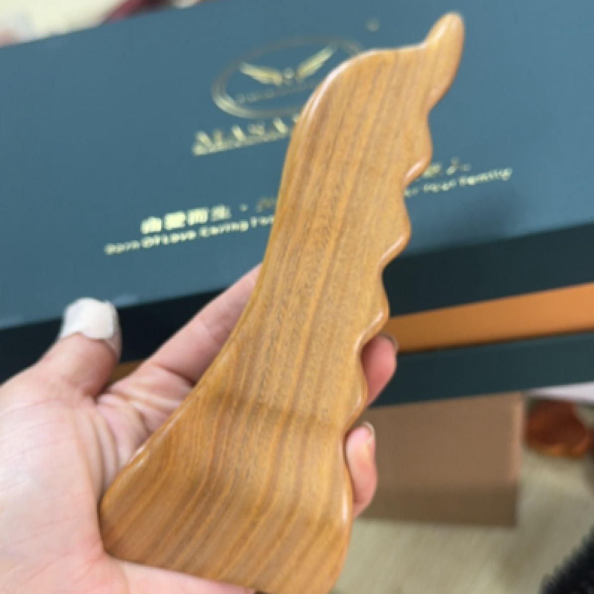 孙善升升阳铲绿檀高端按摩棒疏通点穴背部全身