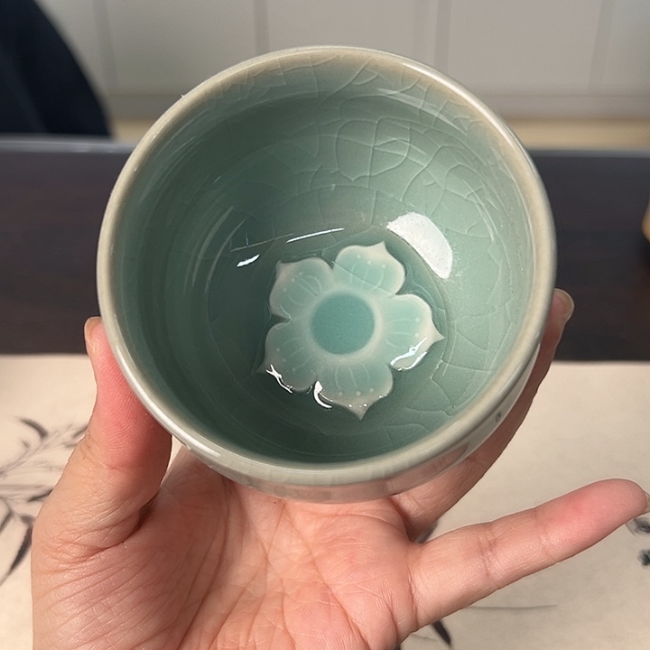 龙泉云间青瓷小米茶器