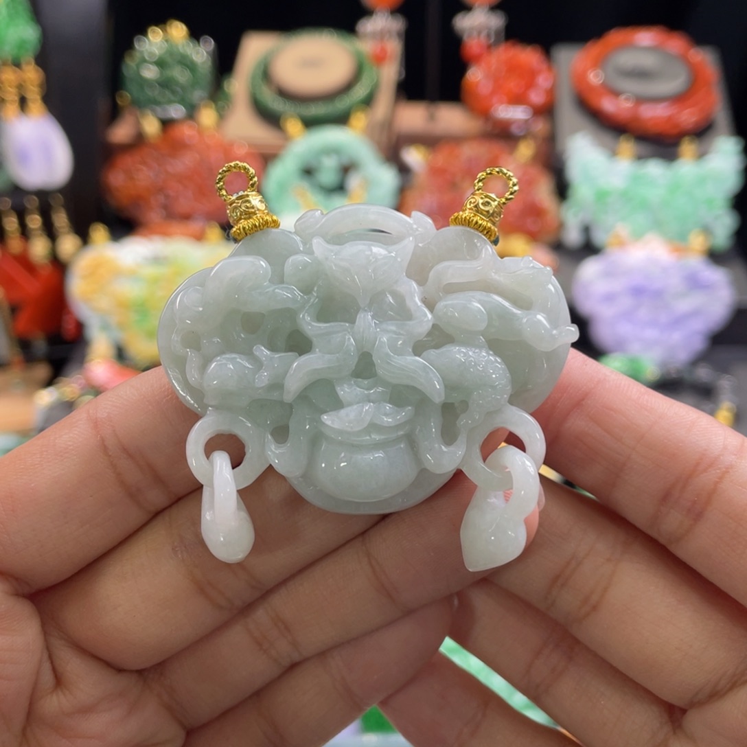 翡翠颈饰未镶嵌代编织