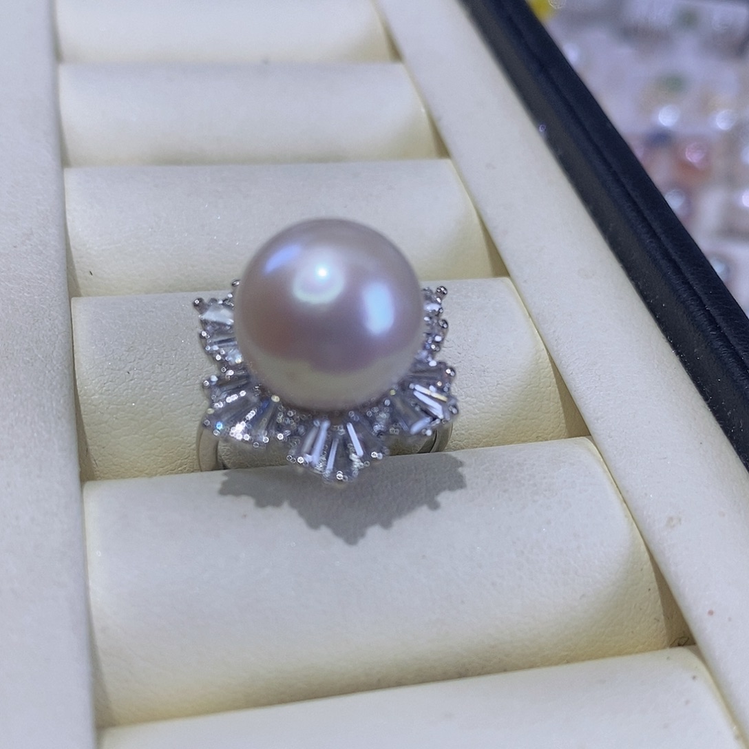 戒指合金淡水珍珠