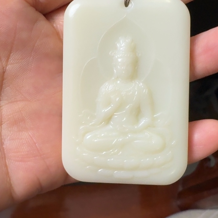 和田玉未镶嵌项链黑山观音