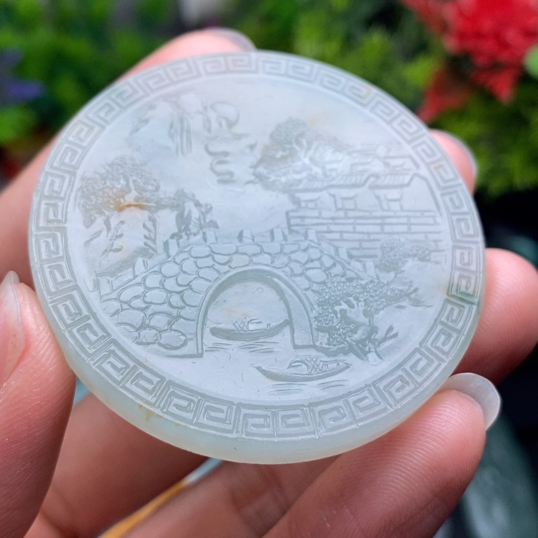 定制翡翠未镶嵌山水